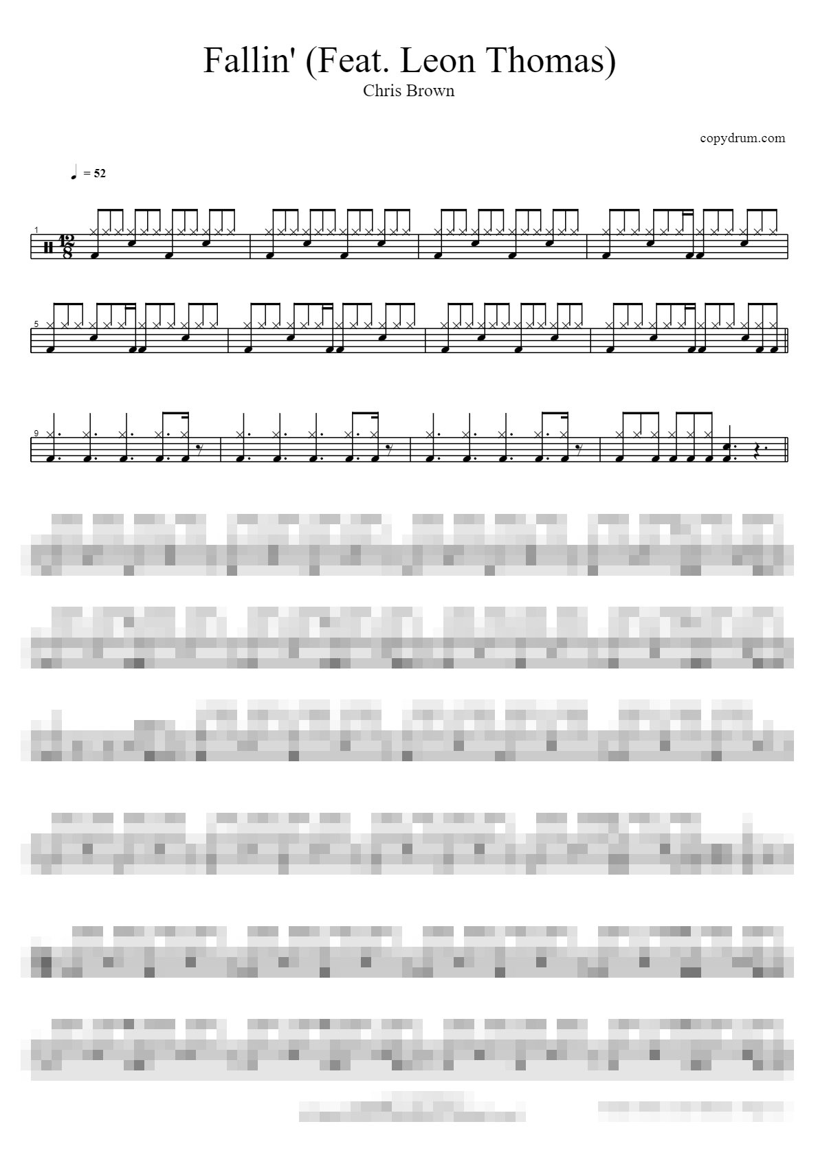 Fallin' (Feat. Leon Thomas) Sheet Music Preview