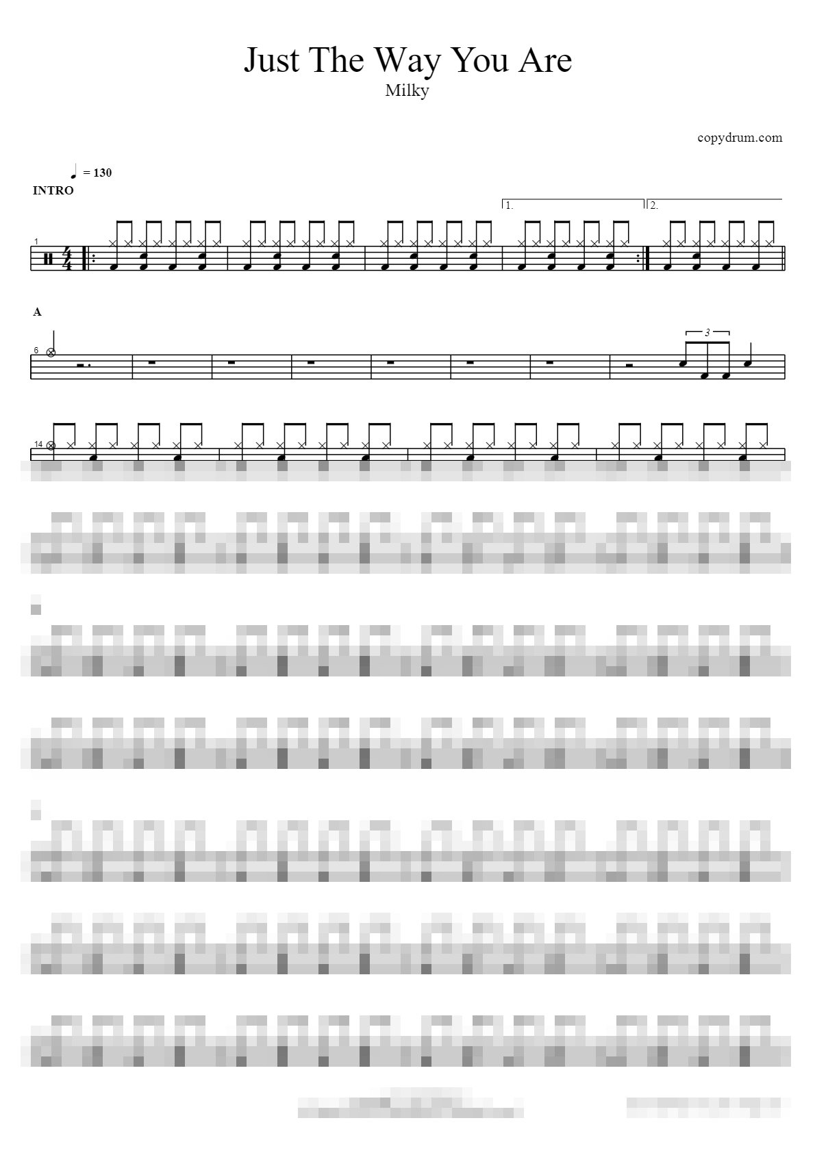 Just The Way You Are Sheet Music Preview