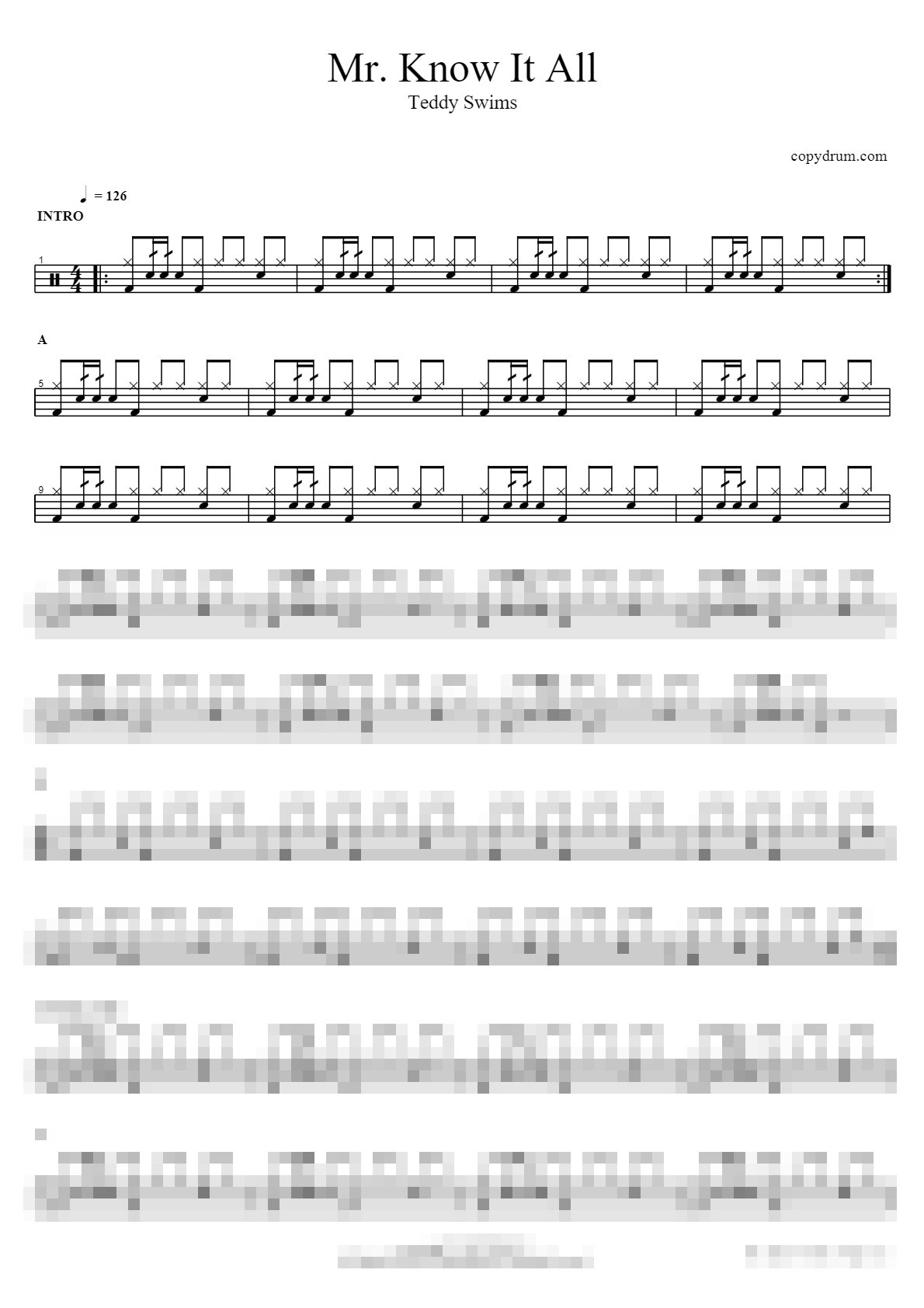 Mr. Know It All Sheet Music Preview
