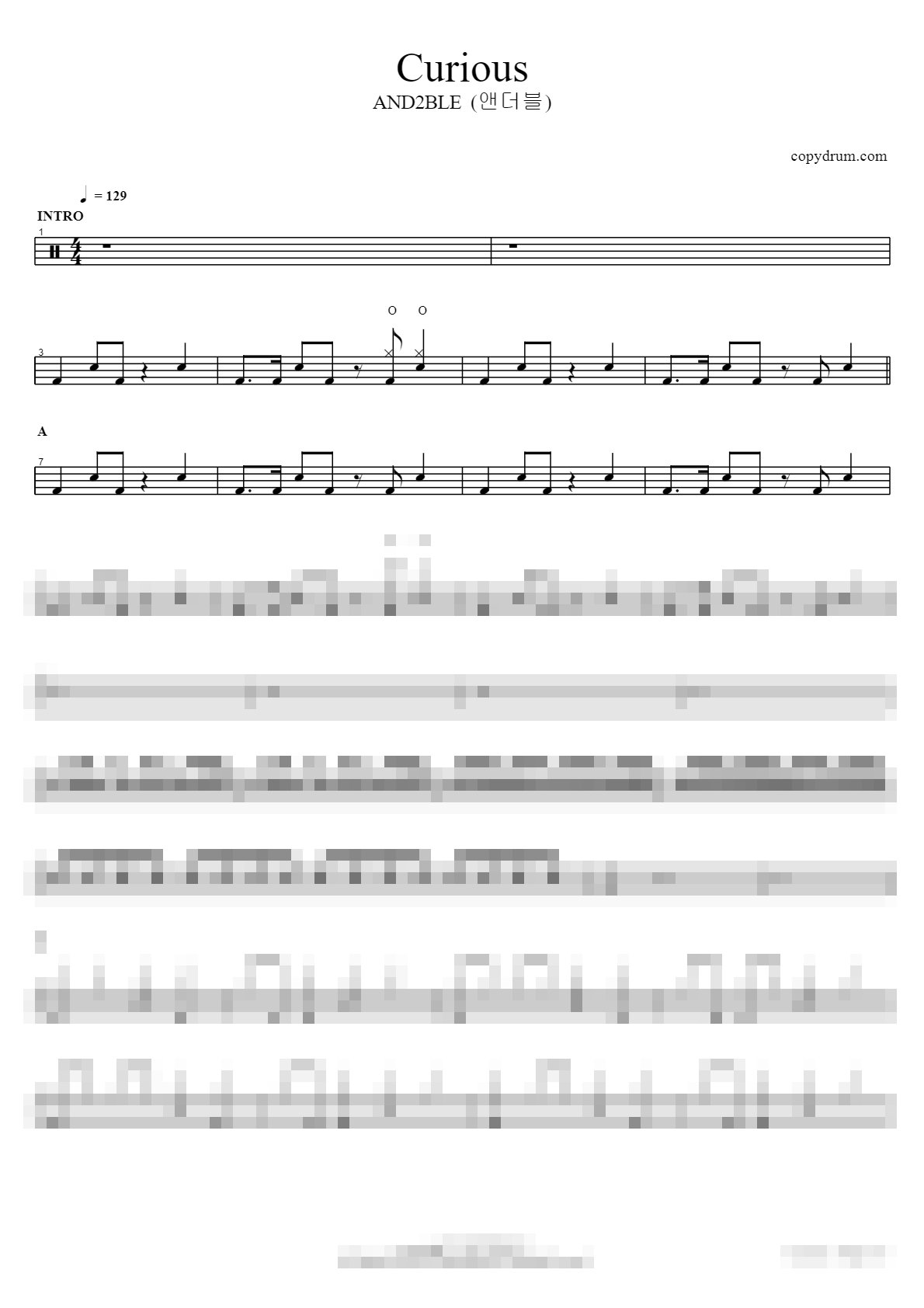 Curious Sheet Music Preview