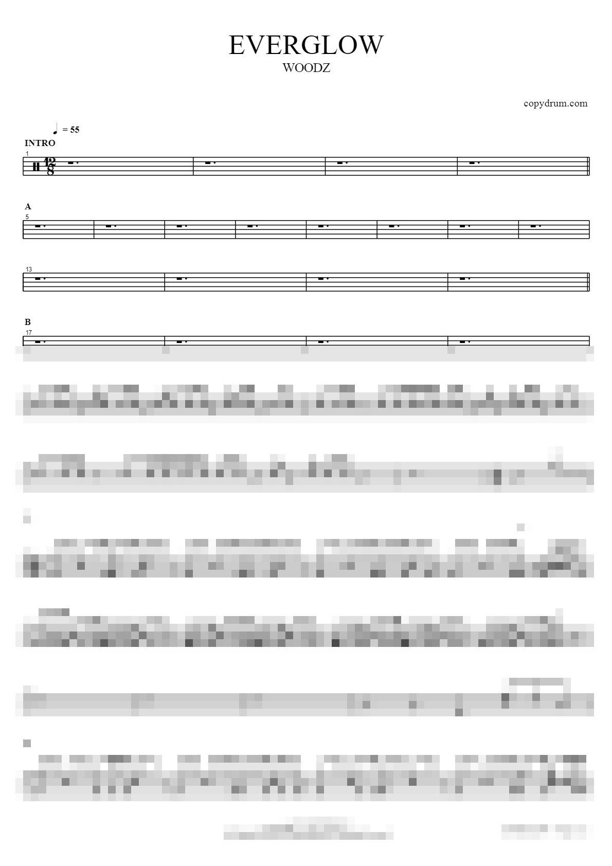 EVERGLOW Sheet Music Preview