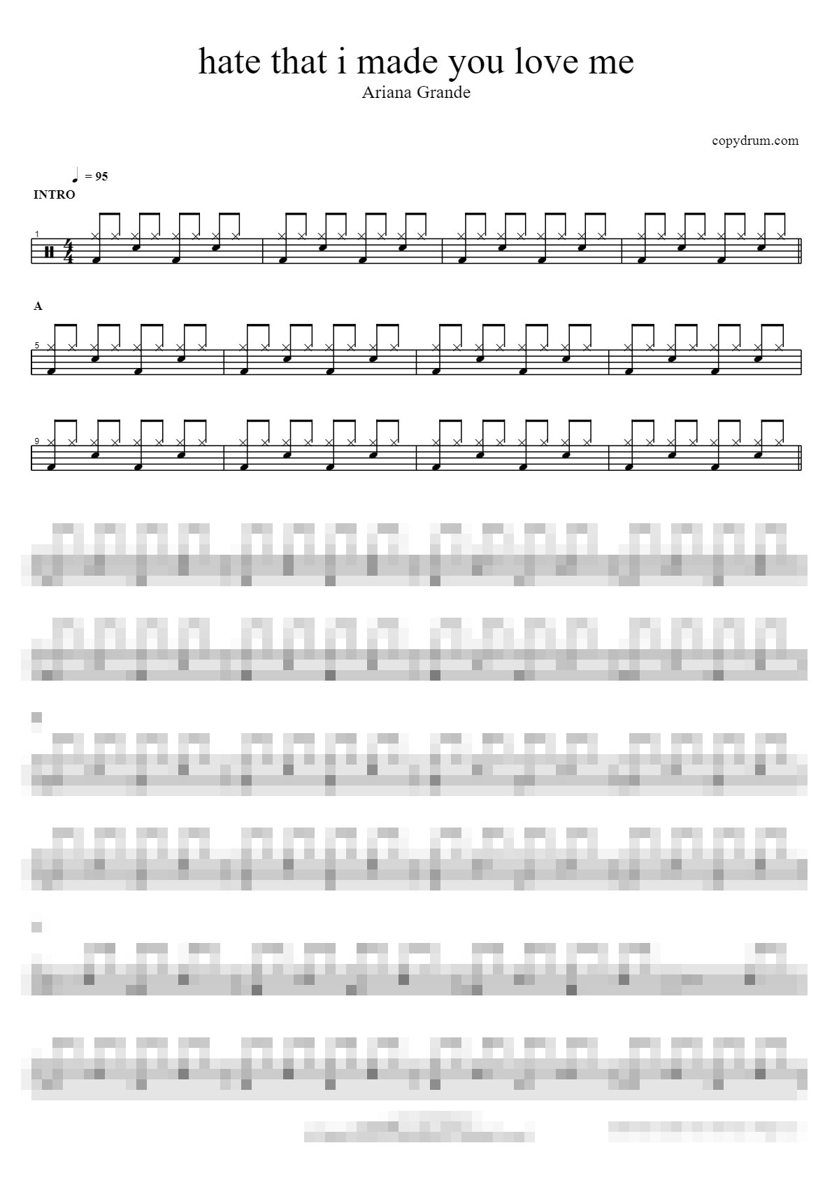 hate that i made you love me Sheet Music Preview