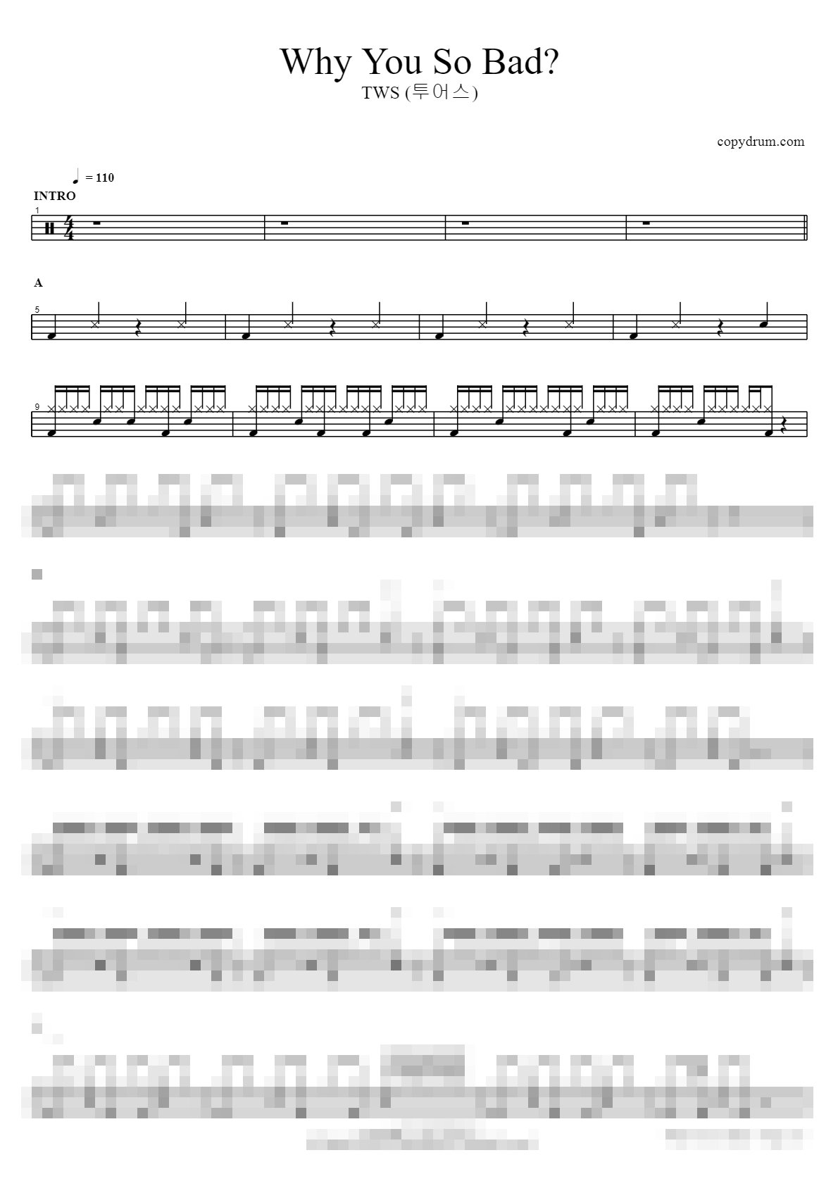 Why You So Bad? Sheet Music Preview