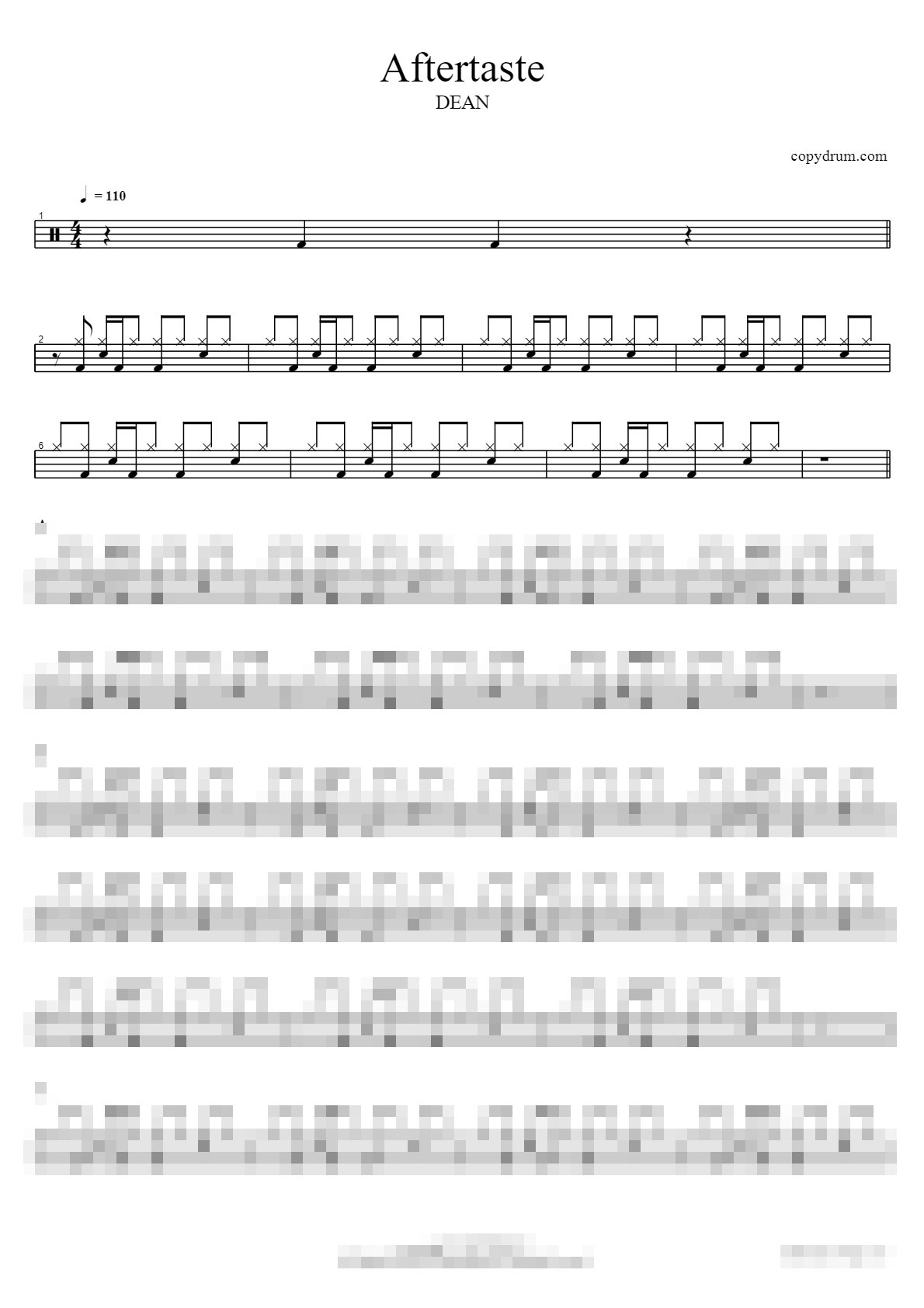 Aftertaste (from Original Motion Picture Soundtrack K-POPS!) Sheet Music Preview