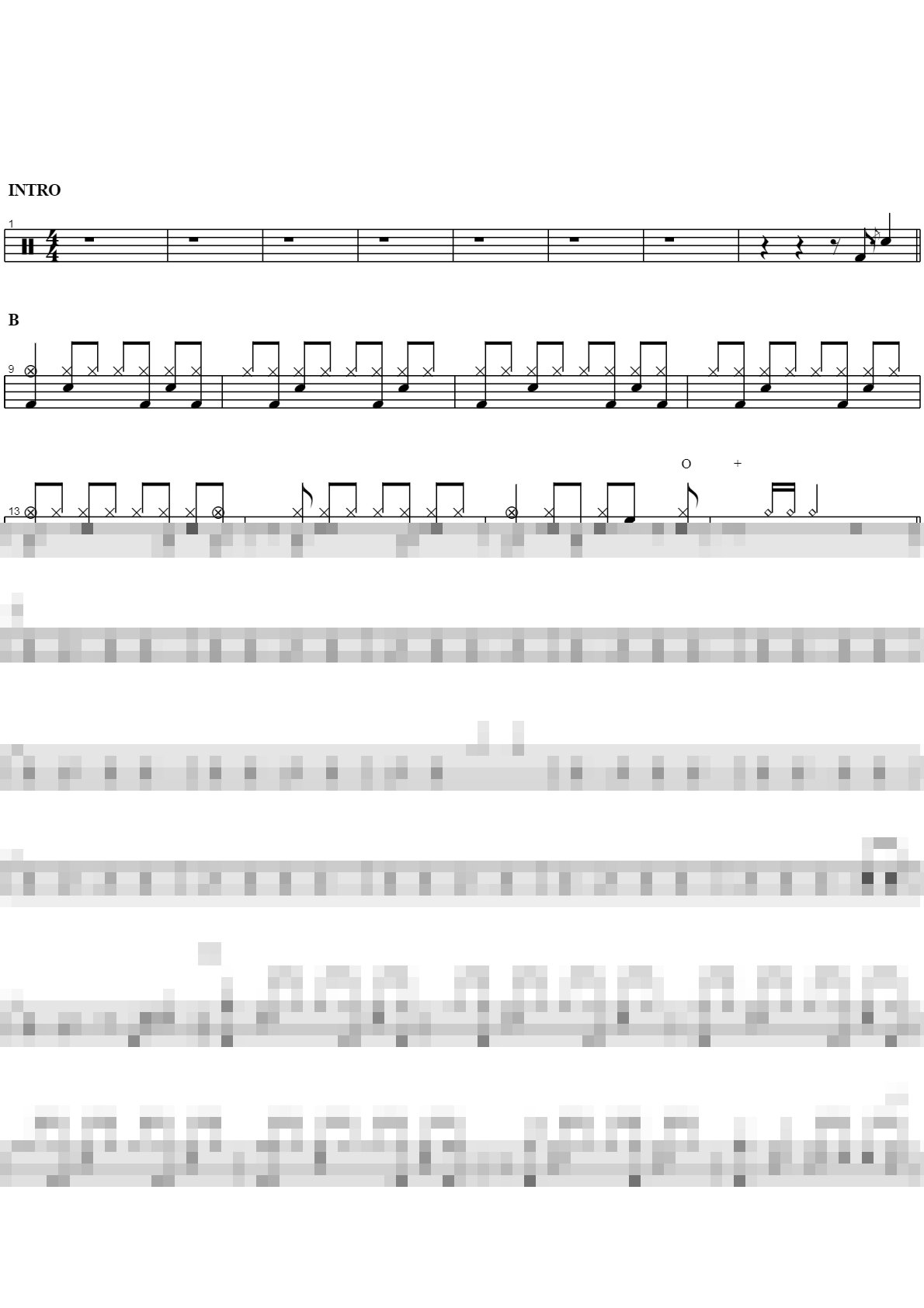 The Ultimate K-POP Best Drum Sheet Music Collection Vol.1 Sheet Music Preview