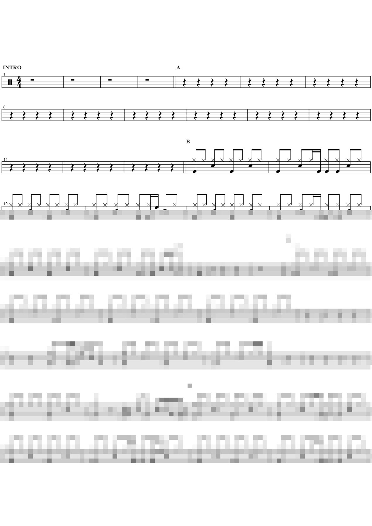 The Ultimate K-POP Best Drum Sheet Music Collection Vol.3 Sheet Music Preview