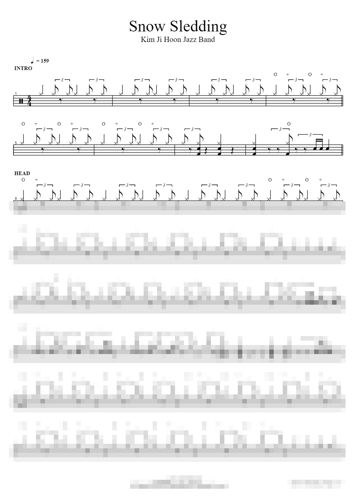 Snow Sledding Sheet Music Preview