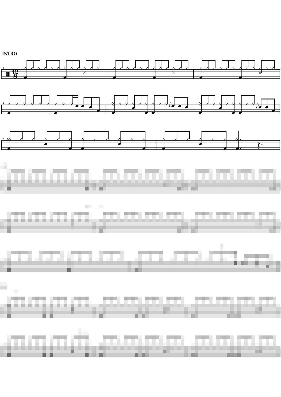 The Ultimate Best Drum Sheet Music Collection for Office Workers Vol.6 Sheet Music Preview