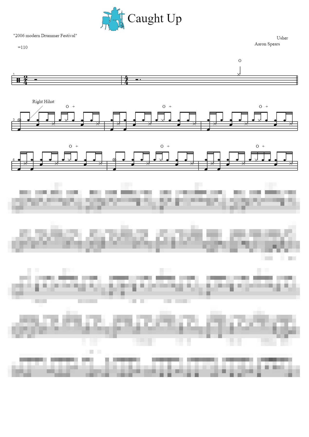 The Ultimate Drum Sheet Music Collection for Auditions & Majors Vol.2 Sheet Music Preview