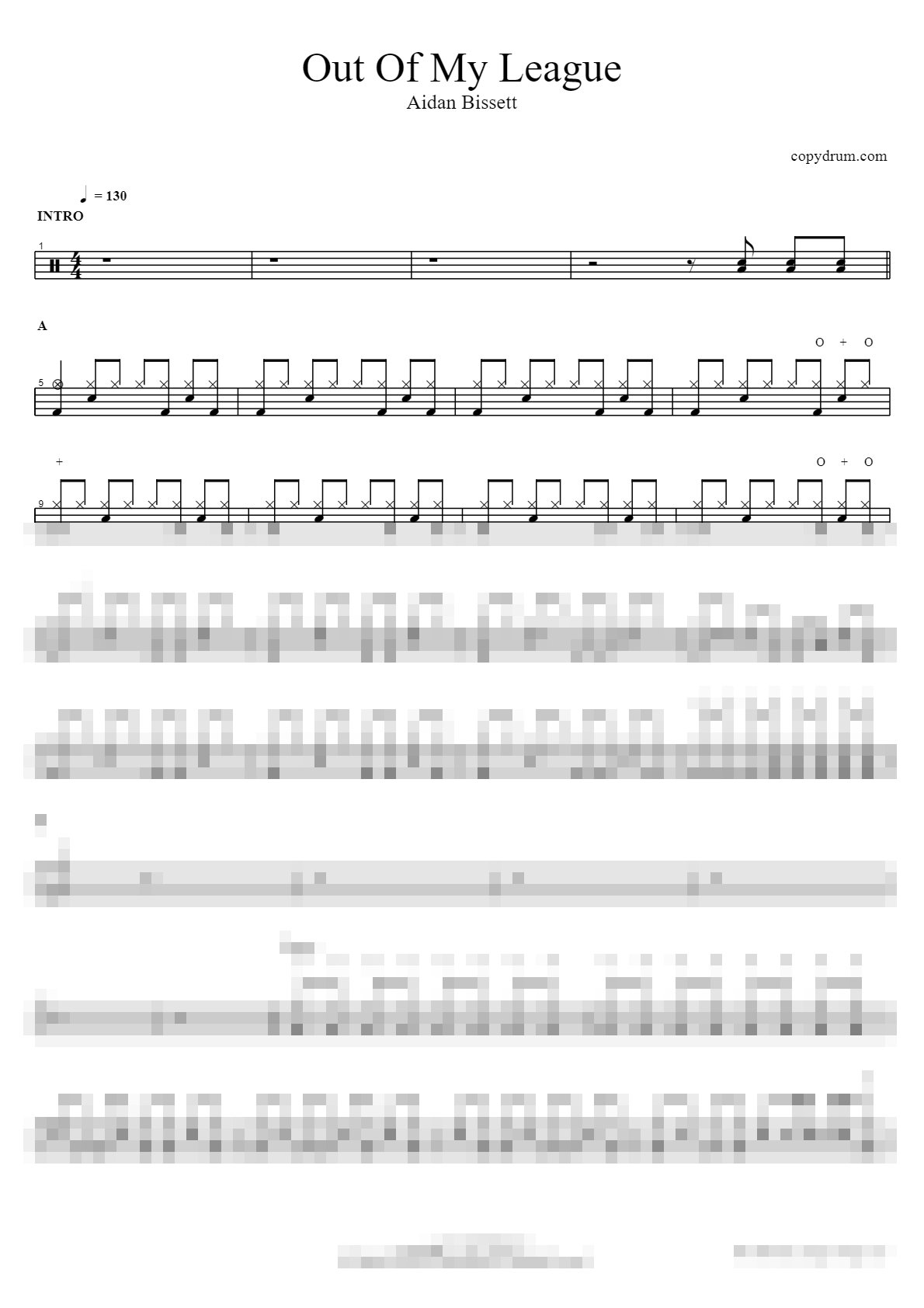 Out Of My League Sheet Music Preview