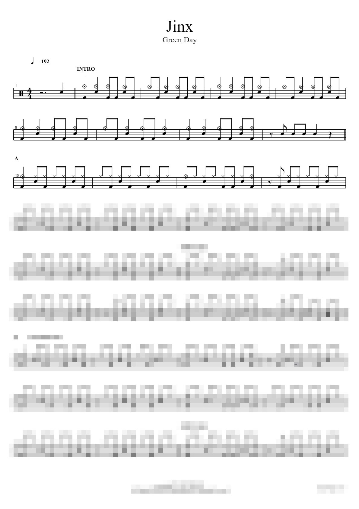 The Ultimate Green Day Drum Sheet Music Collection Sheet Music Preview