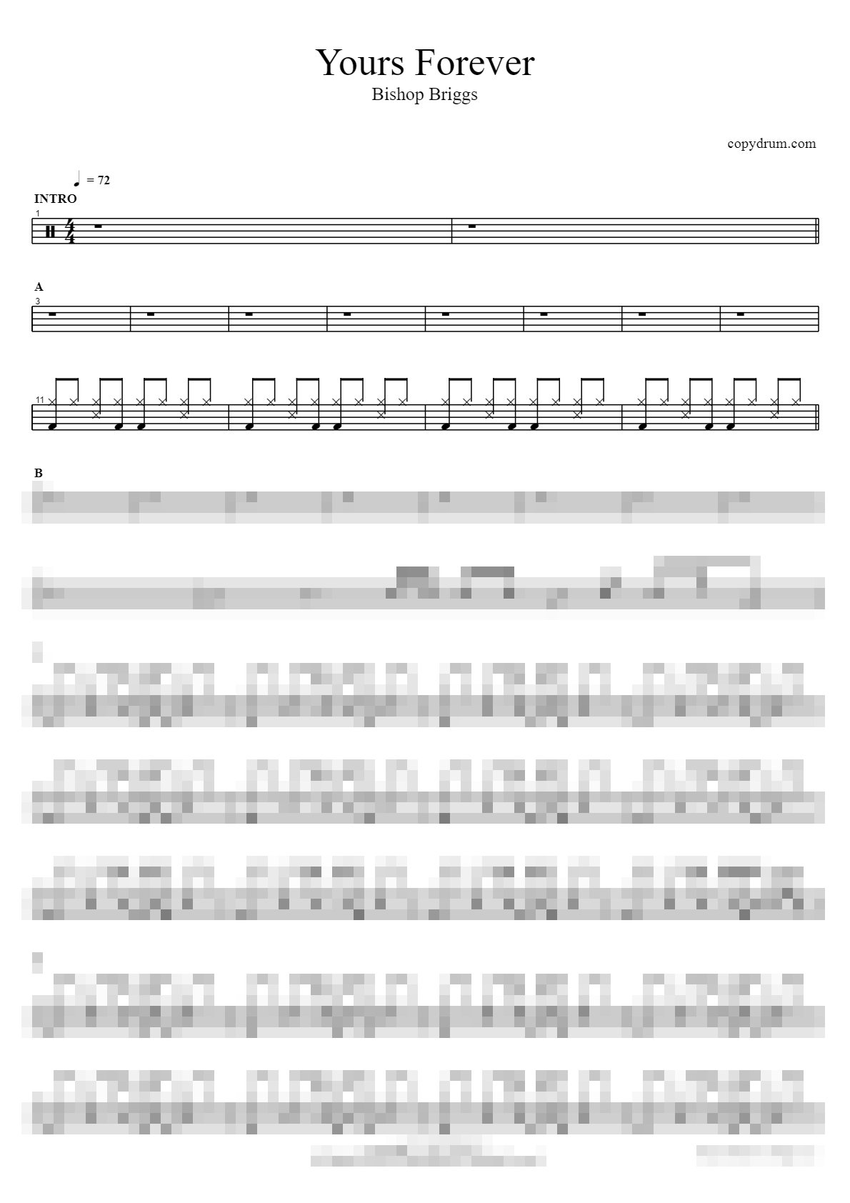 Yours Forever Sheet Music Preview