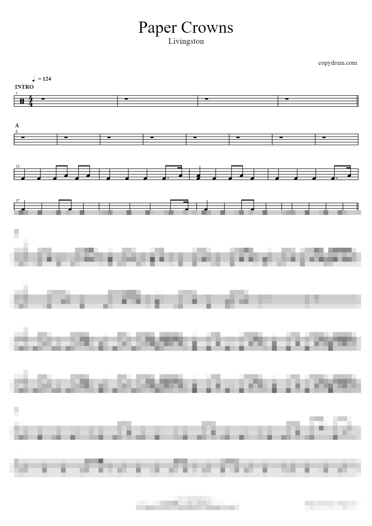Paper Crowns Sheet Music Preview