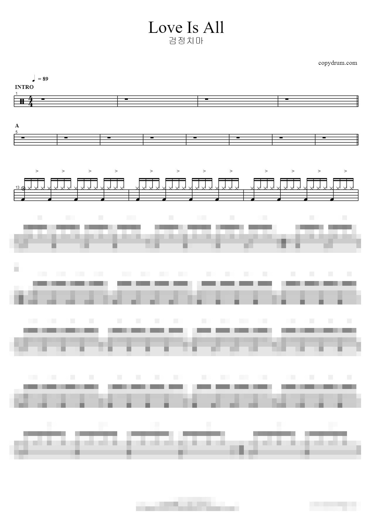 Love Is All Sheet Music Preview