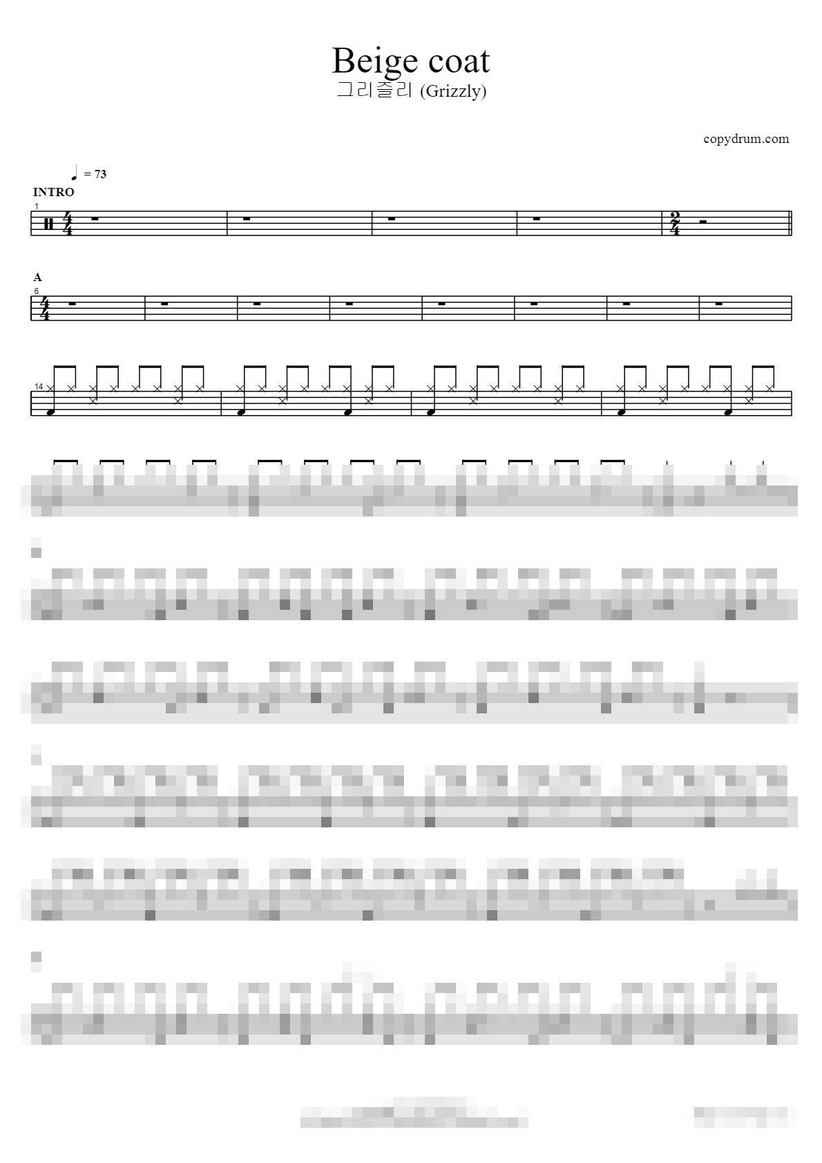 Beige coat Sheet Music Preview